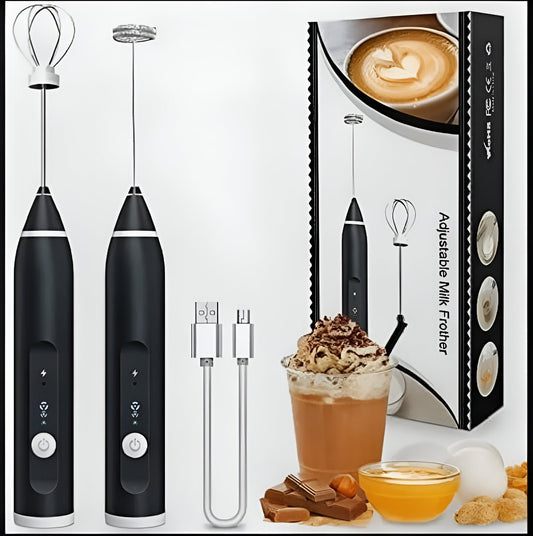 2-in-1 Rechargeable Electric Coffee Beater & Handheld Mixer