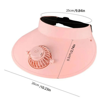 Rechargeable & Adjustable Rotating SUN CAP/HAT FAN