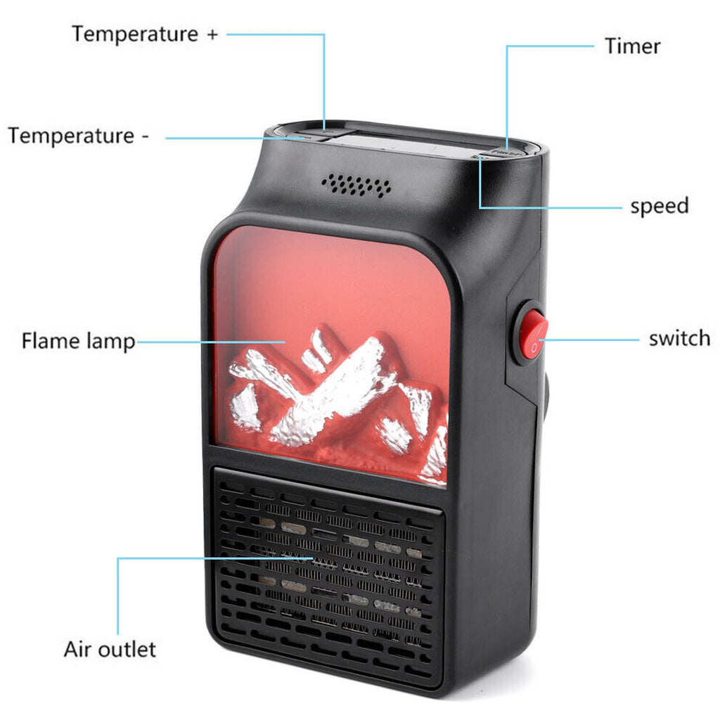 Mini Flame Heater Fan | 900W