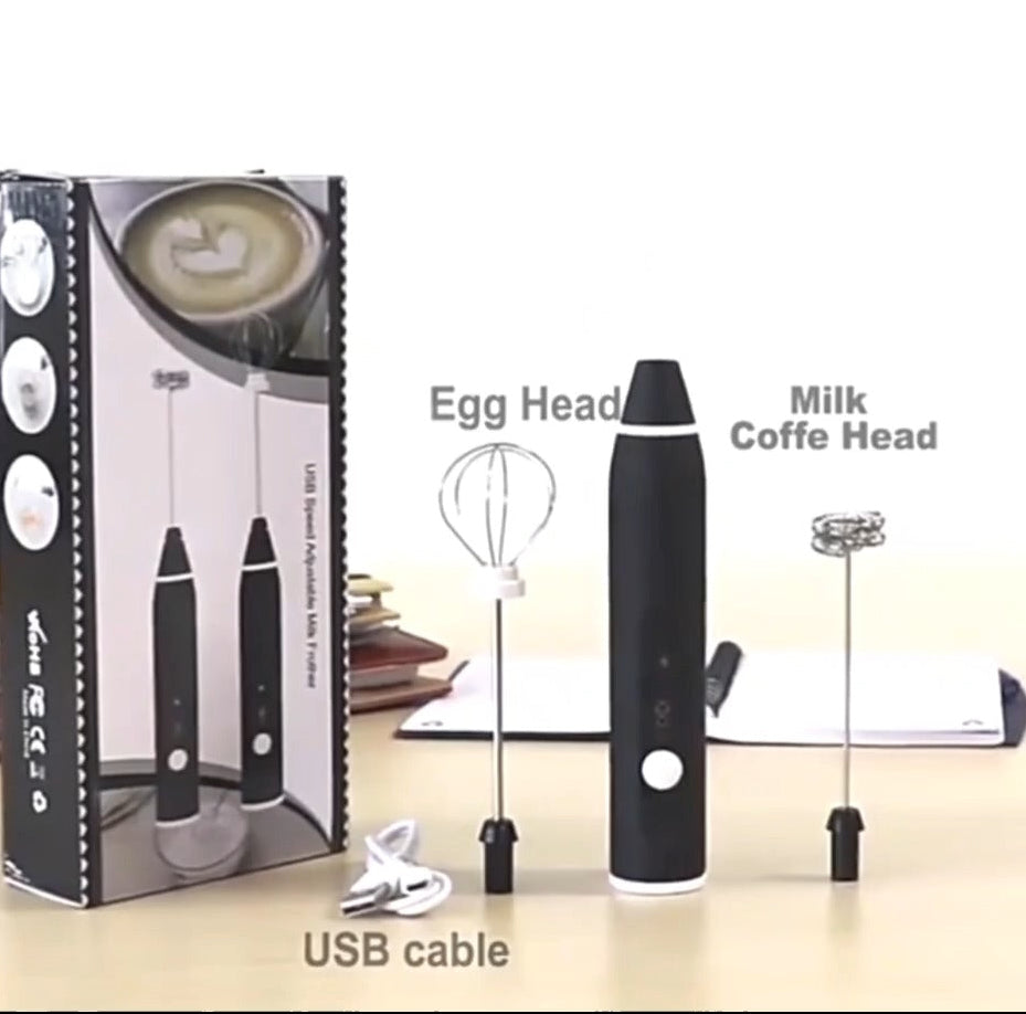 2-in-1 Rechargeable Electric Coffee Beater & Mixer