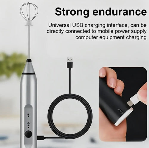 2-in-1 Rechargeable Electric Coffee Beater & Mixer
