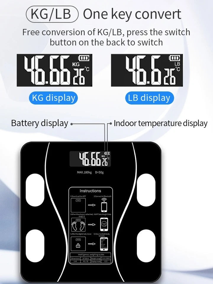 Smart App Bluetooth Weight Scale- 180 KG
