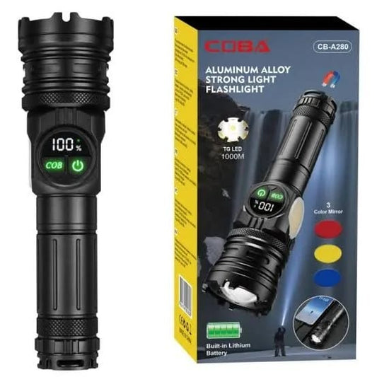 COBA 1 KM Powerful TG LED Torch Light with Built-in Lithium Battery