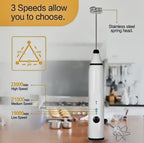 2-in-1 Rechargeable Electric Coffee Beater & Mixer