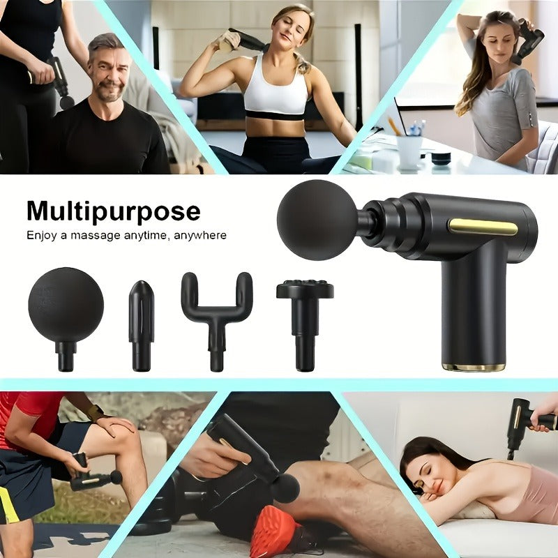 4 in 1 Rechargeable Deep Tissue Massager Gun
