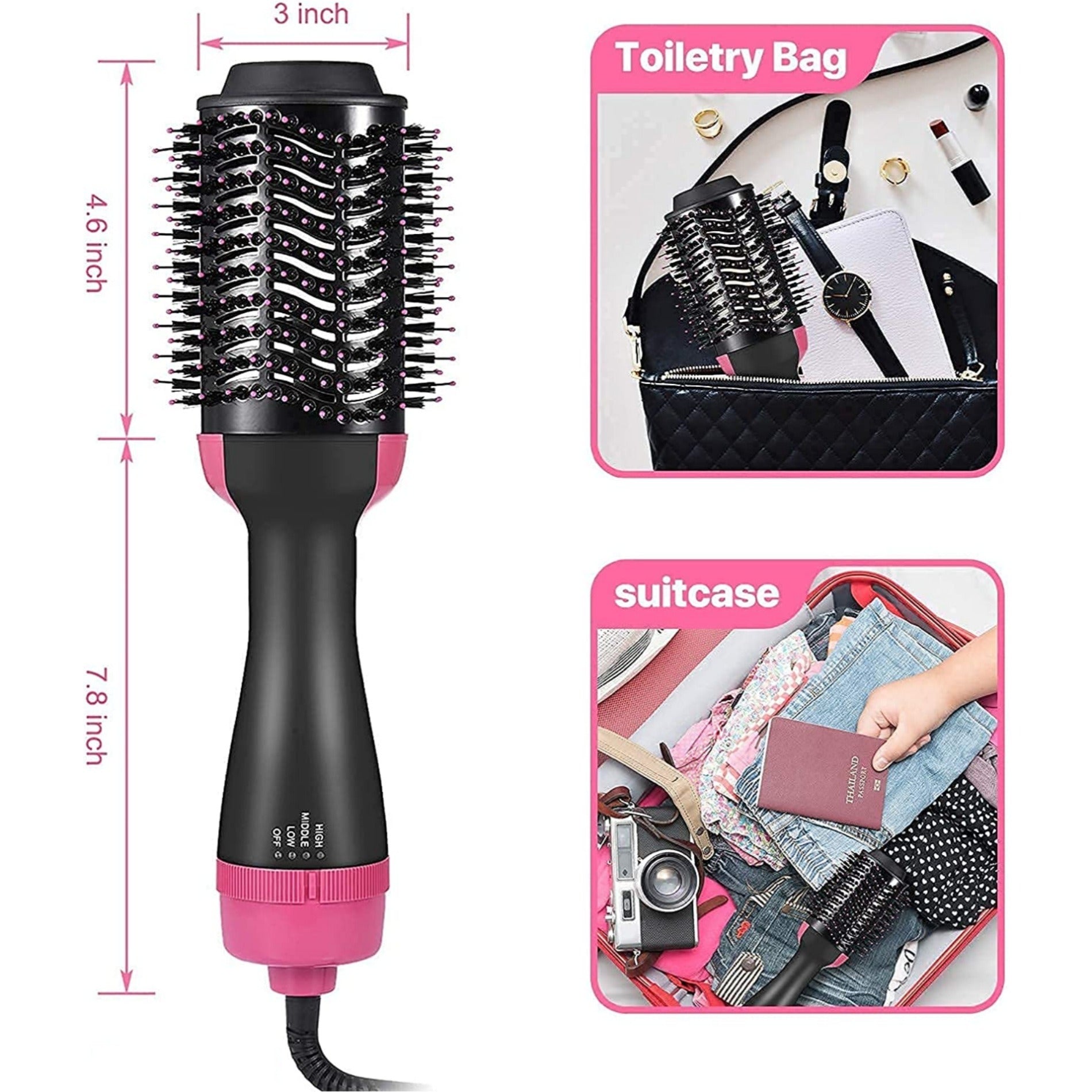 One Step Hair Dryer & Straightener Comb