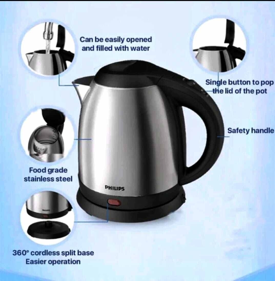 Stainless Steel Electric Kettle- Auto Shut Off- 2.0 Litre