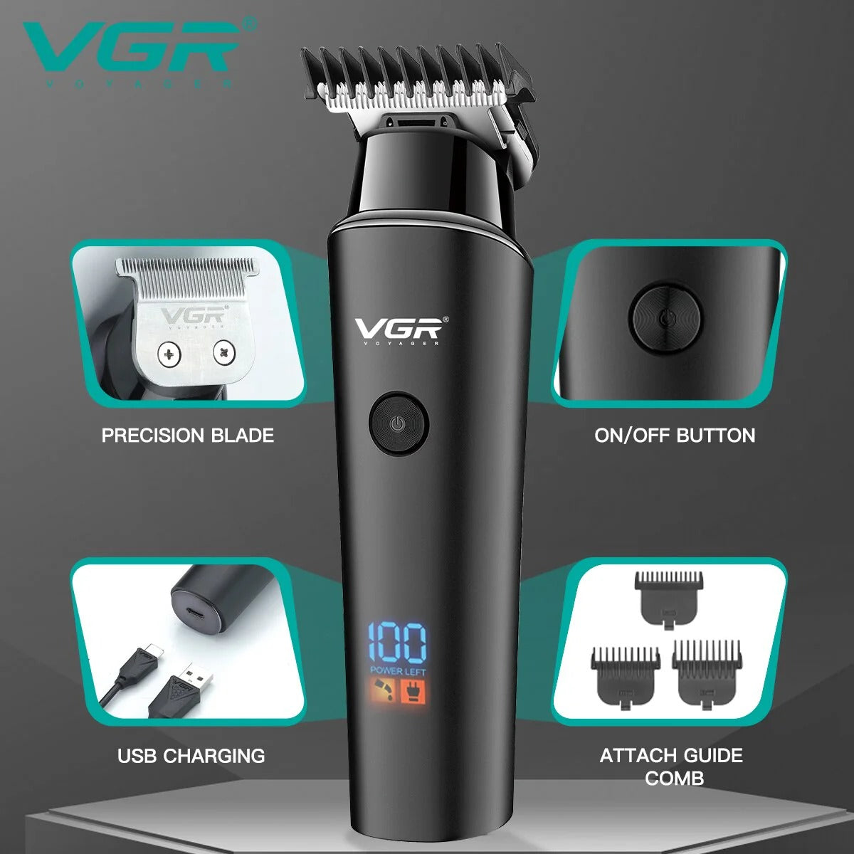 VGR Professional Electric Hair Trimmer