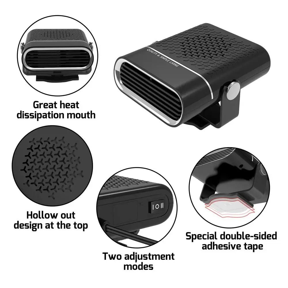 Portable Car Cold & Warm Air Defroster- 12V