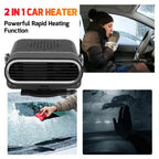 Portable Car Cold & Warm Air Defroster- 12V