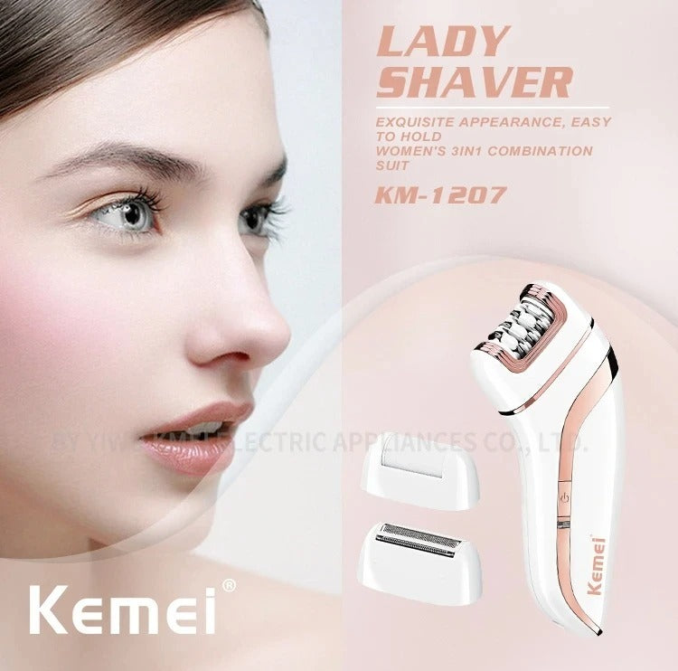Kemei 3in1 Ladies Hair Removal Beauty Kit