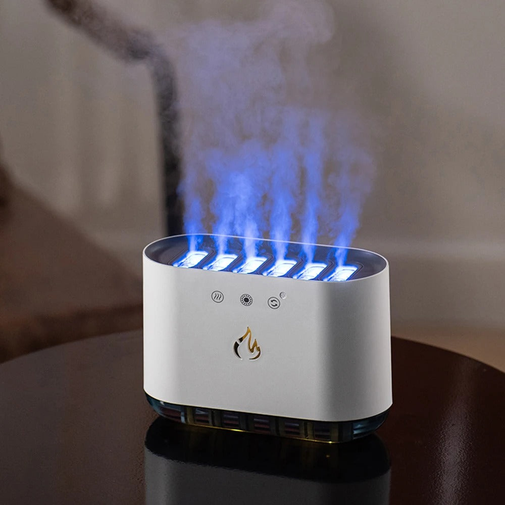 Flame Fire Air Humidifier LED Color Light