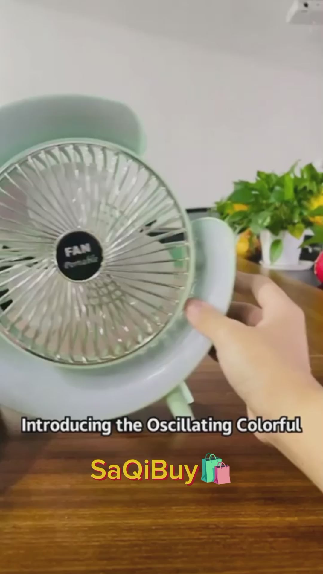 USB Rechargeable Desktop Fan- RGB Lights