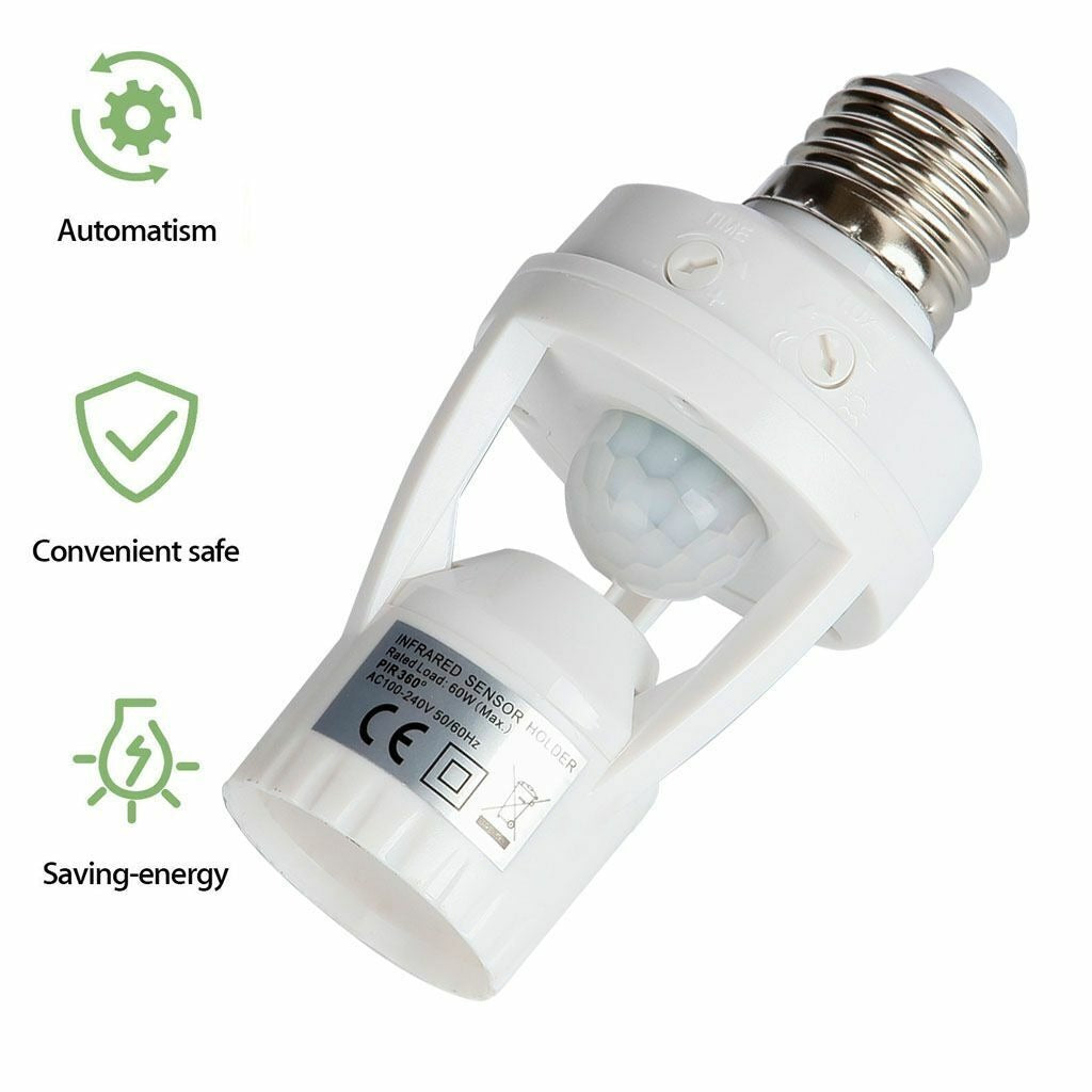 Motion Sensor Bulb HOLDER- Auto ON/OFF