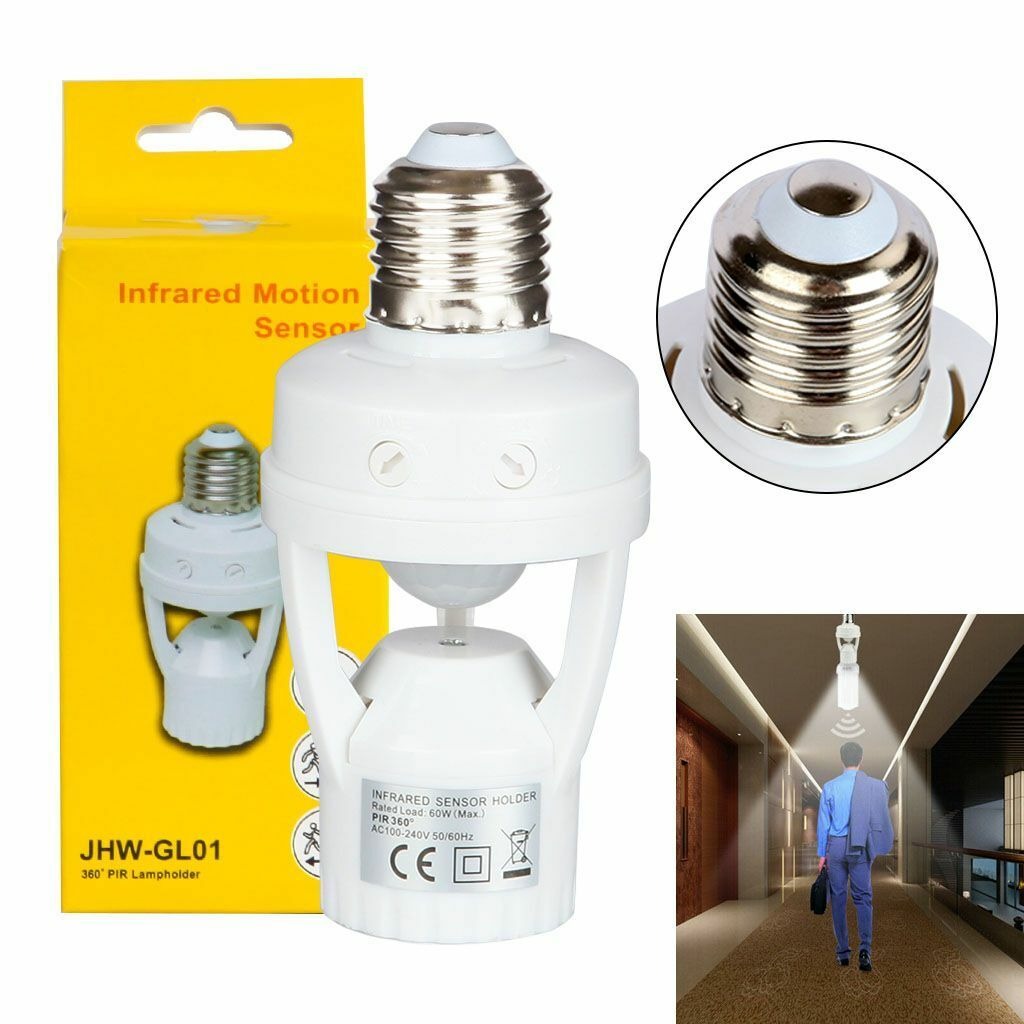 Motion Sensor Bulb HOLDER- Auto ON/OFF