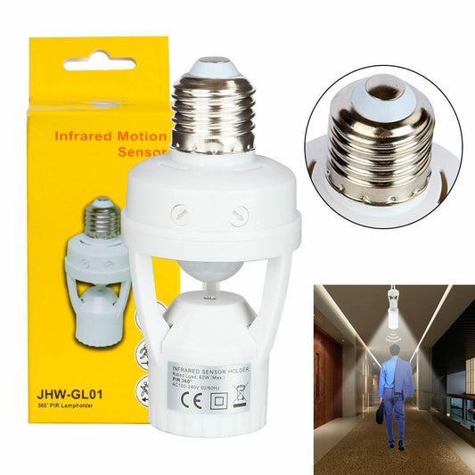 Motion Sensor LED Lamp Bulb HOLDER- Auto ON/OFF
